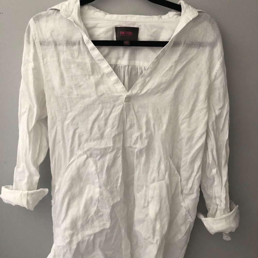 White beach cover up